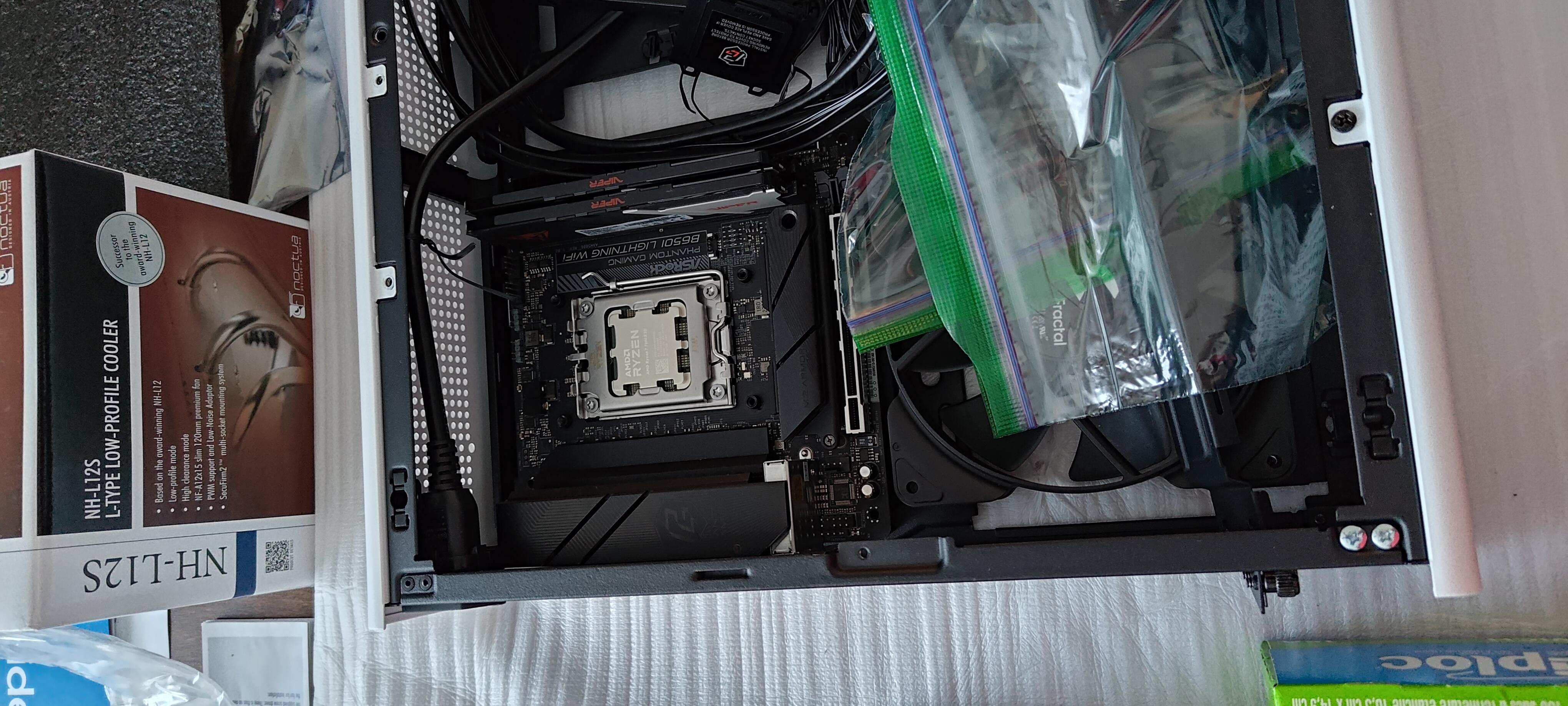 Motherboard in case